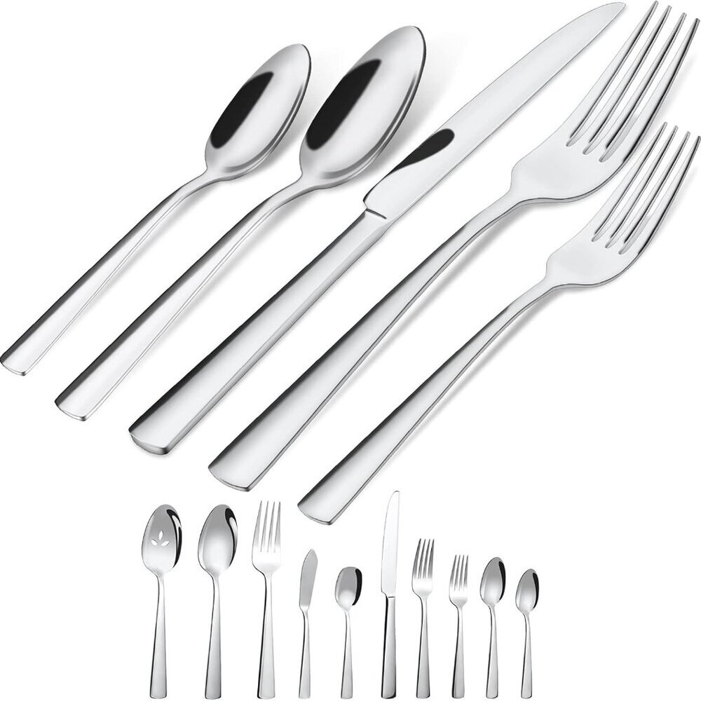 45-Piece Flatware Sets, Silverware Set for 8, Durable Stainless Steel Tableware